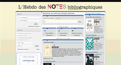 Desktop Screenshot of hebdodesnotes.com